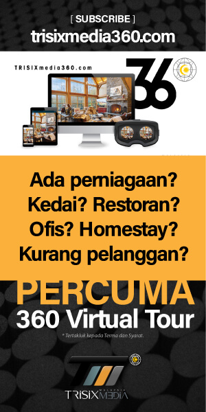 Percuma 360 Virtual Tour untuk perniagaan anda - Subscribe trisixmedia360.com