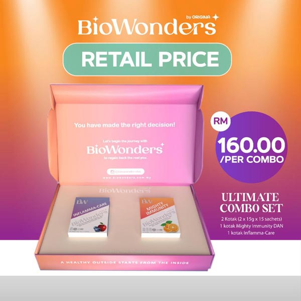 BioWonders Retail Price for Combo Pack RM160