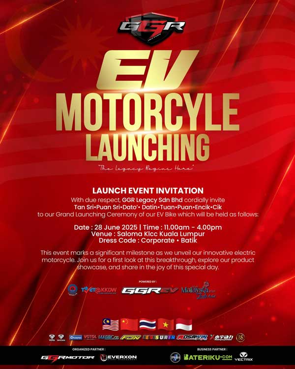 EV Rider Malaysia 2025 by GGR Motor Launching