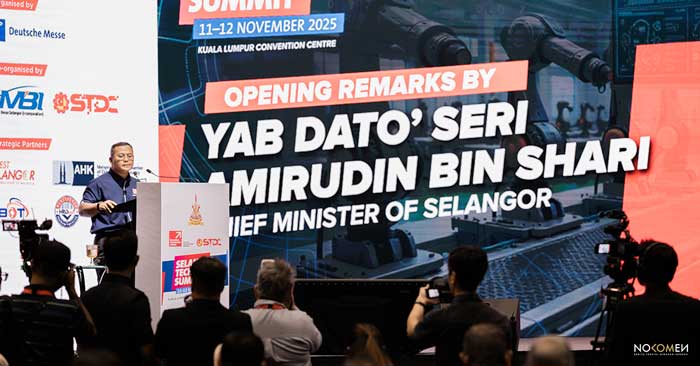 YAB Dato’ Seri Amirudin Shari, Menteri Besar Selangor, di Sidang Kemuncak Selangor Techsphere
