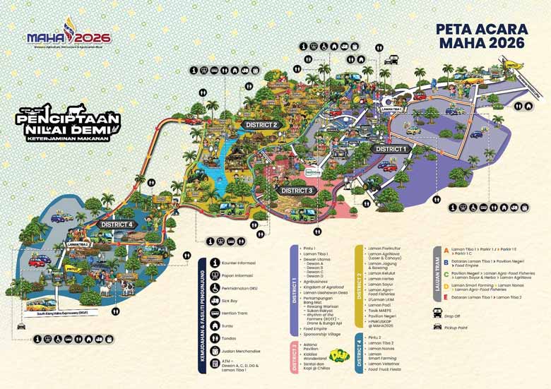 Peta Acara MAHA 2026 | Nokomen.com